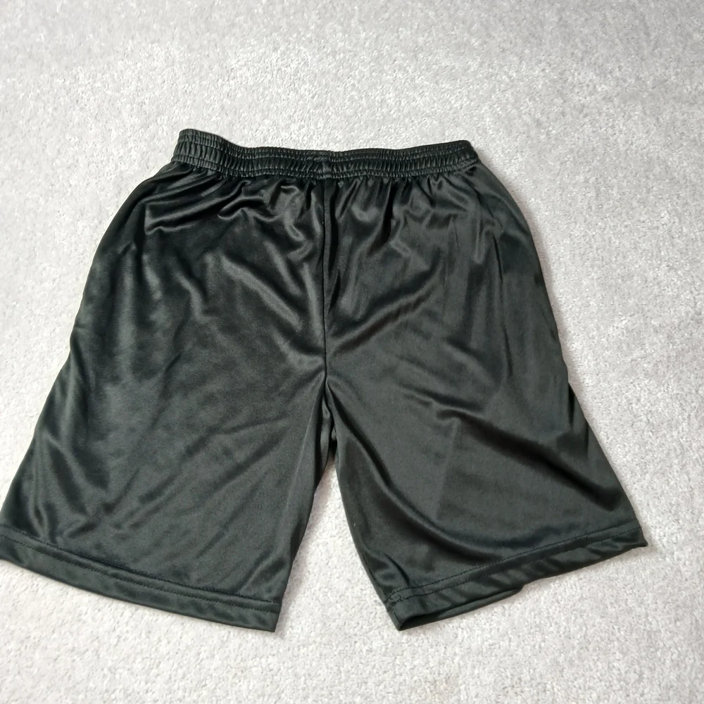 Kids Black Shorts with Green Paw Print